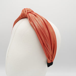 veryshine.com Headband Orange metallic front knot headband dazzling fashion hairband women hair accessory