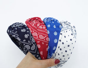 veryshine.com Headband paisley print bandana headband knotted casual hairband for woman
