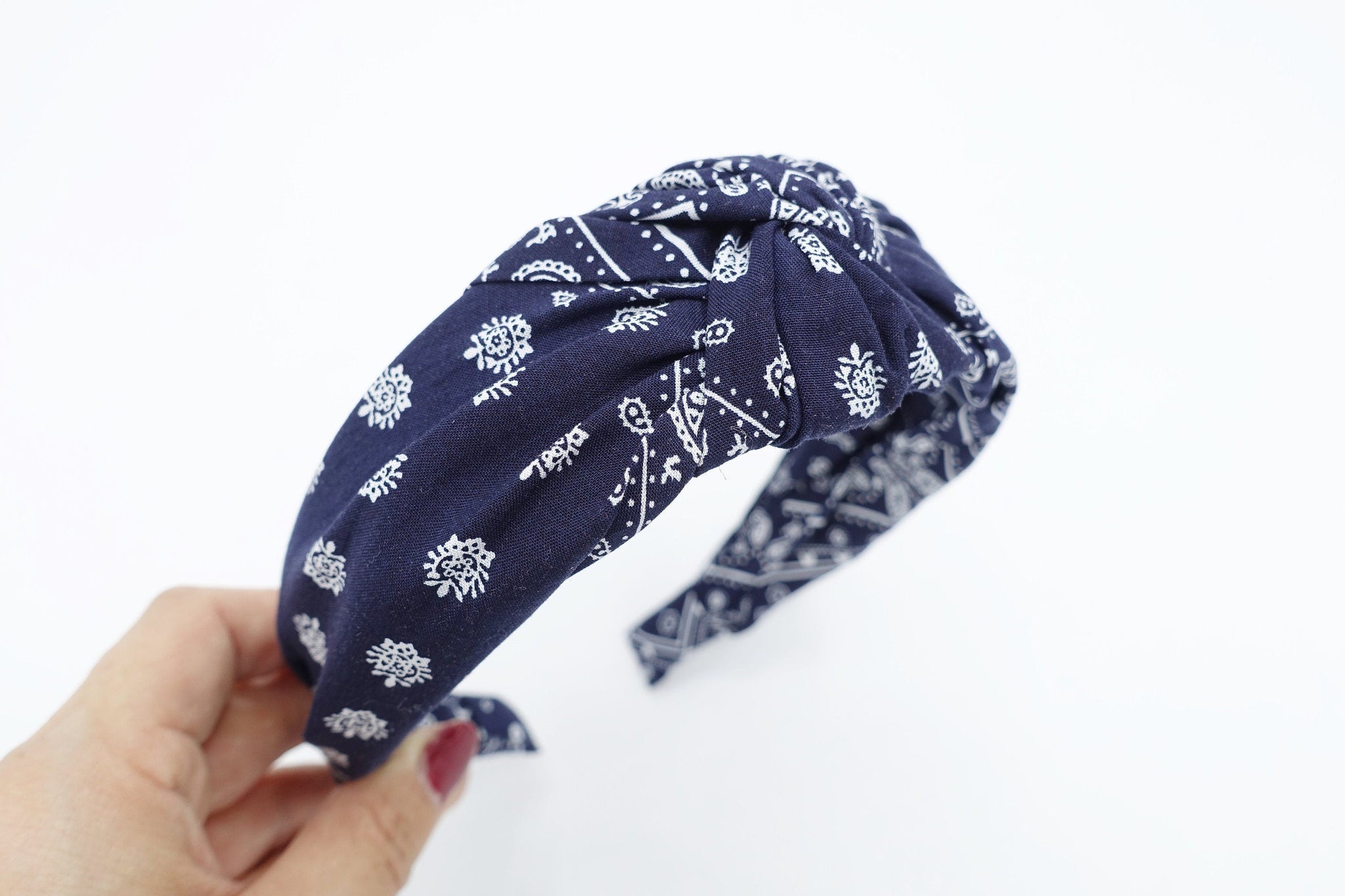 veryshine.com Headband paisley print bandana headband knotted casual hairband for woman