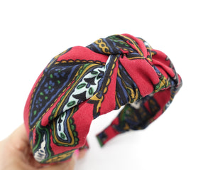 veryshine.com Headband paisley print top knot headband knotted hairband hair accessory for women