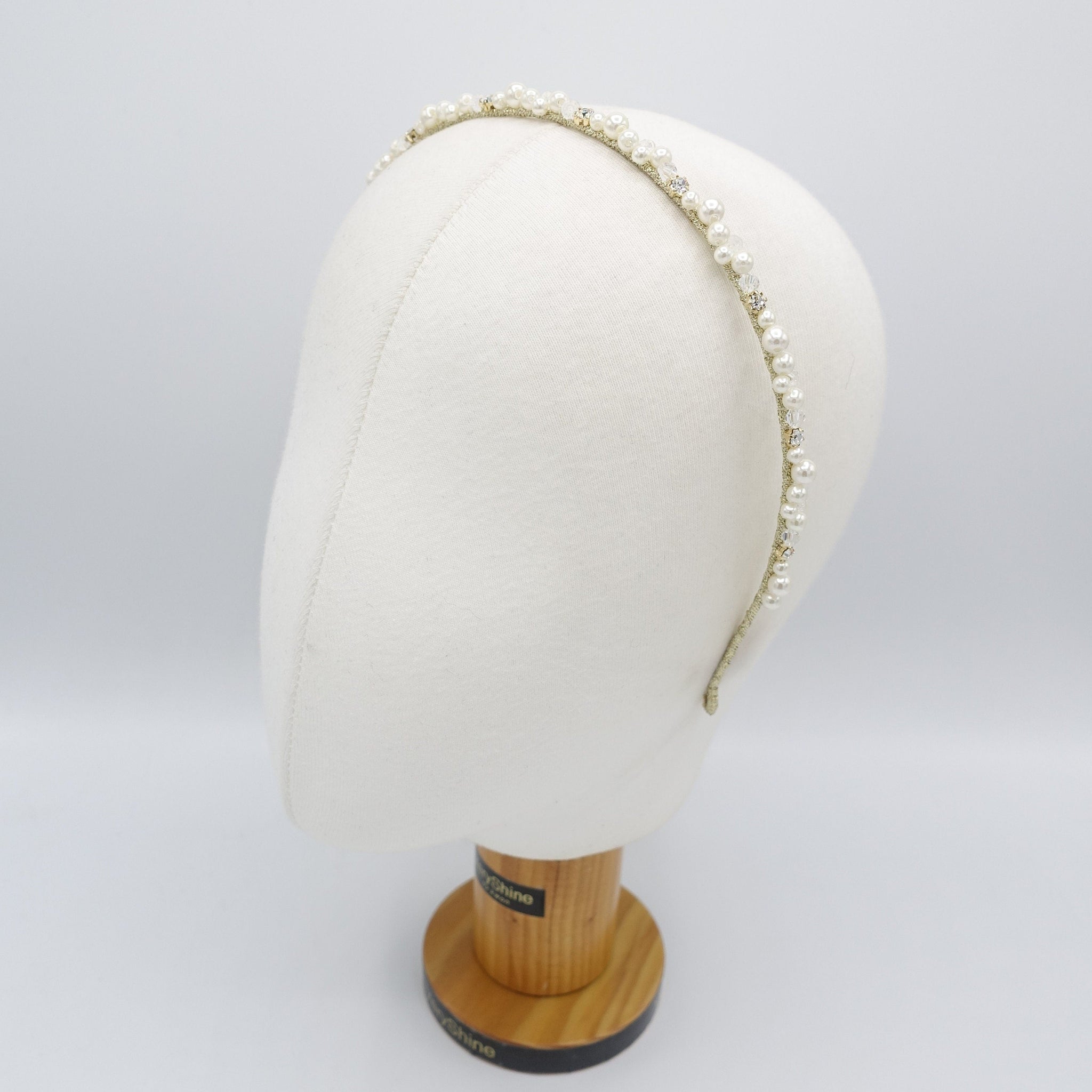veryshine.com Headband pearl thin headband, crystal beaded headband for women