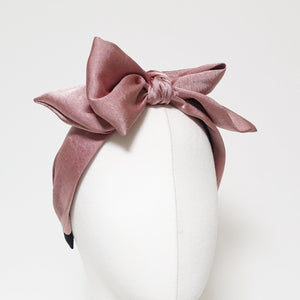 veryshine.com Headband Pink big satin bow knot hairband fashion headband for women hair accessory