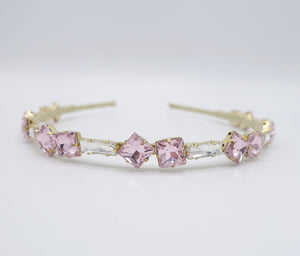 jeweled headband in pink 