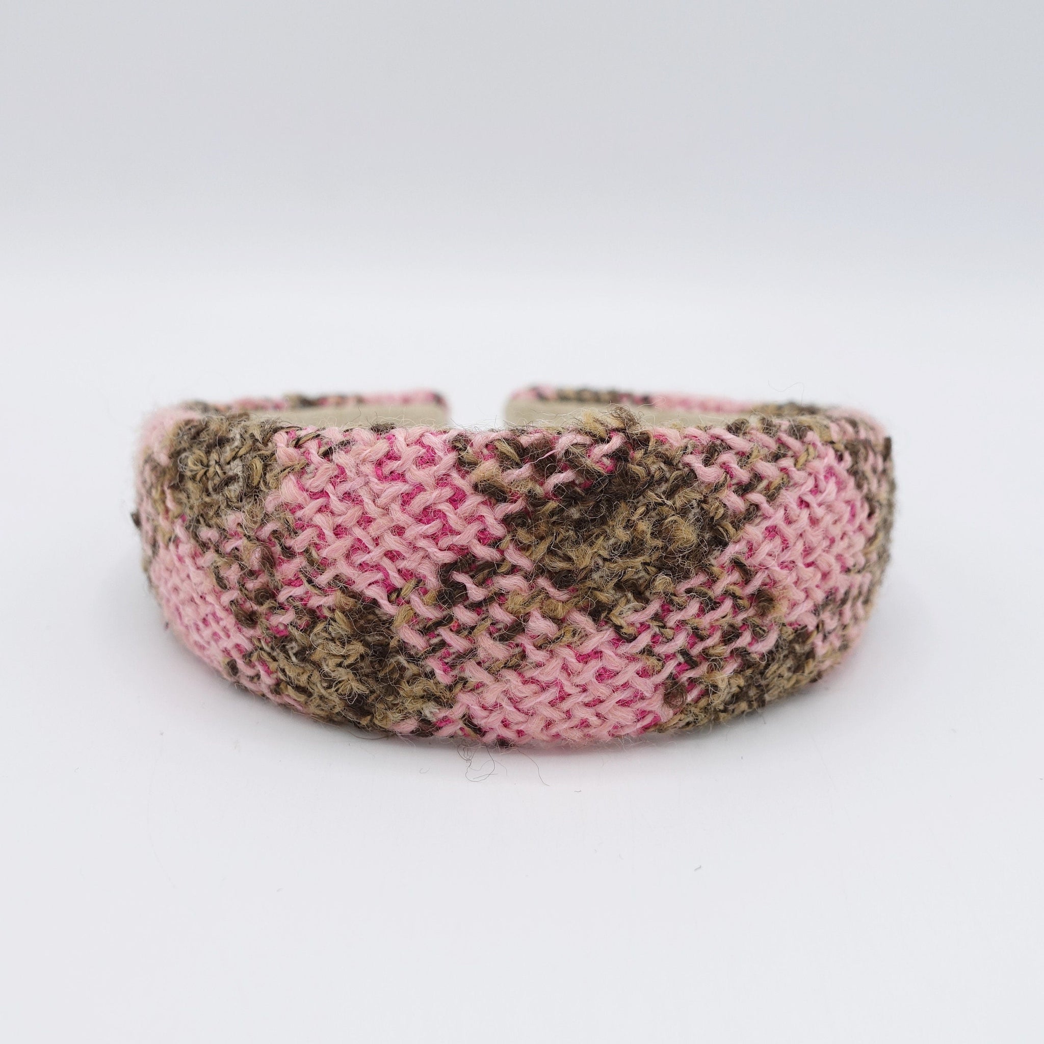 veryshine.com Headband Pink woold plaid headband padded hairband shop , Fall headband, Winter headband for women
