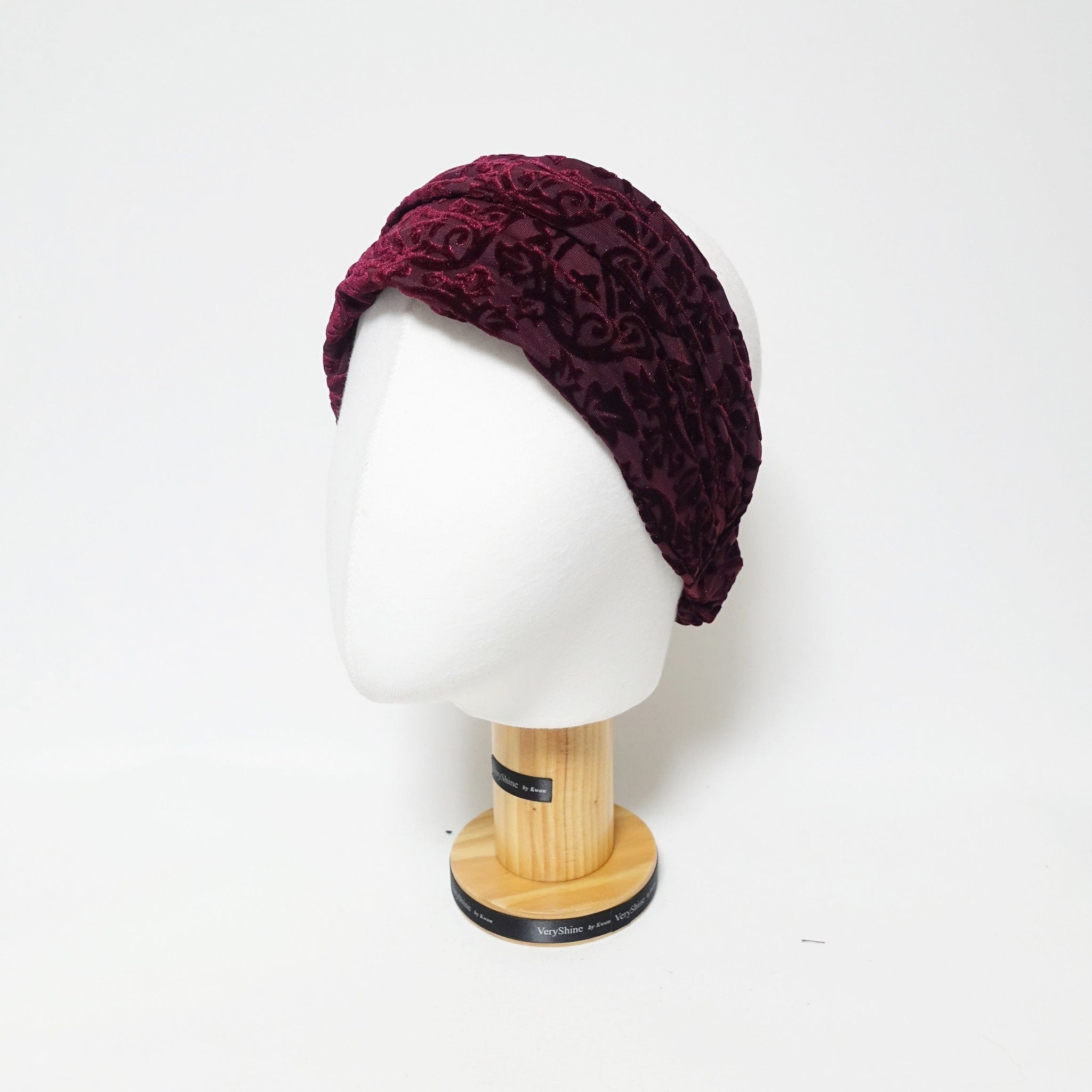veryshine.com Headband plant pattern cut velvet headband stylish headwrap women head band