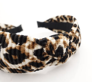 veryshine.com Headband pleated leopard print hairband fashion women top knot headband