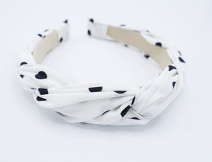 veryshine.com Headband polka dot braided headband thin fabric twisted hairband women hair accessory