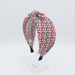 veryshine.com Headband rectangular chain print headband knotted chiffon hairband for women