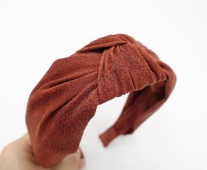 veryshine.com Headband Red brick flat knot headband headband processed suede fabric  hairband women hair accessory