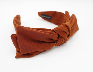 veryshine.com Headband Red brick layered bow headband wired bow hairband for women