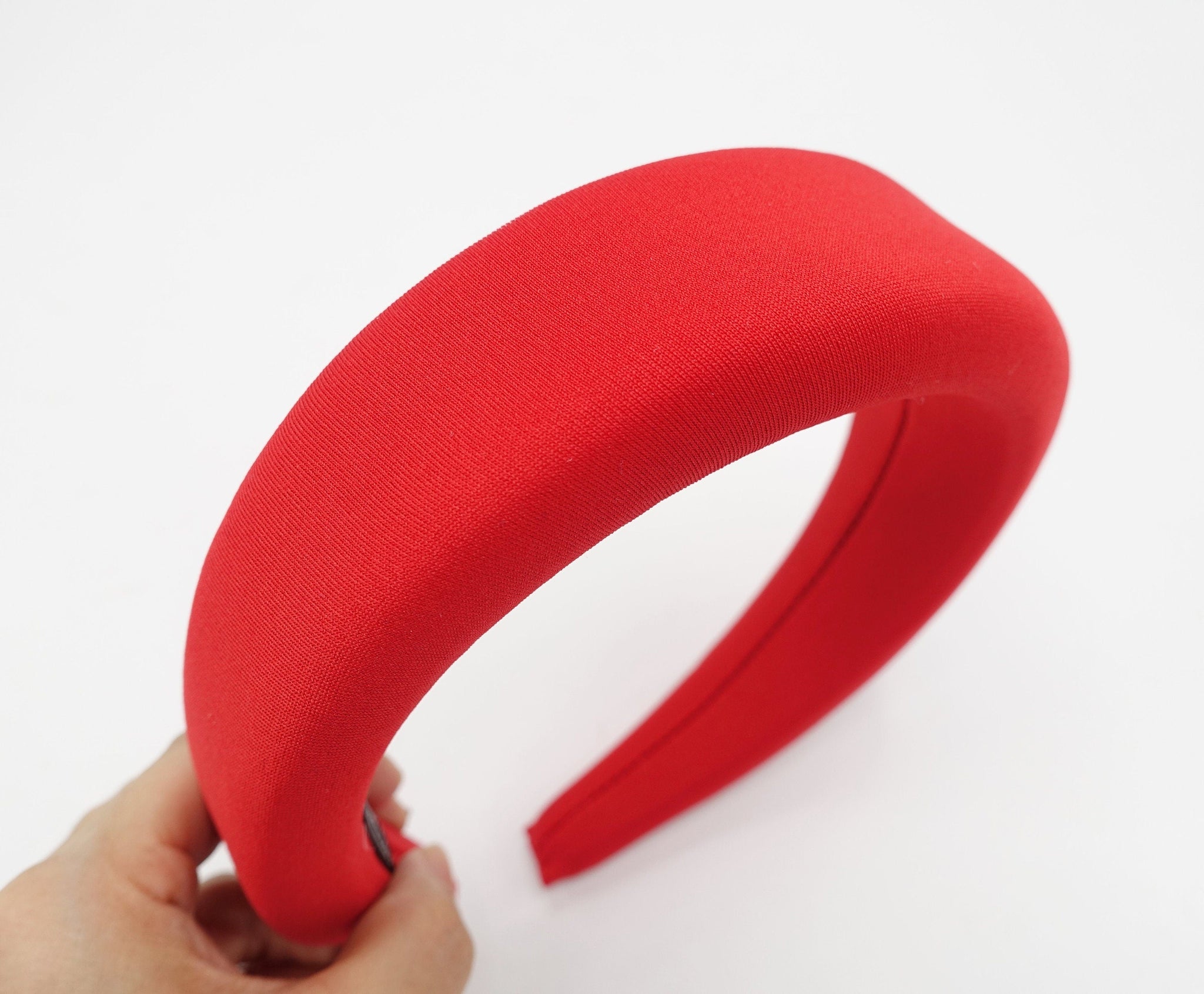 veryshine.com Headband Red highly padded headband trendy simple hairband hair accessory for women