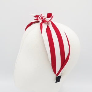 veryshine.com Headband Red stripe headband bow knotted hairband casual hair accessory for women