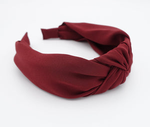 veryshine.com Headband Red wine chiffon knot headband solid basic women hairbands