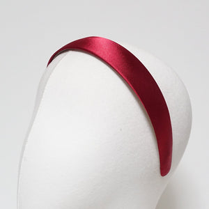 veryshine.com Headband Red wine glossy satin basic headband women hairband