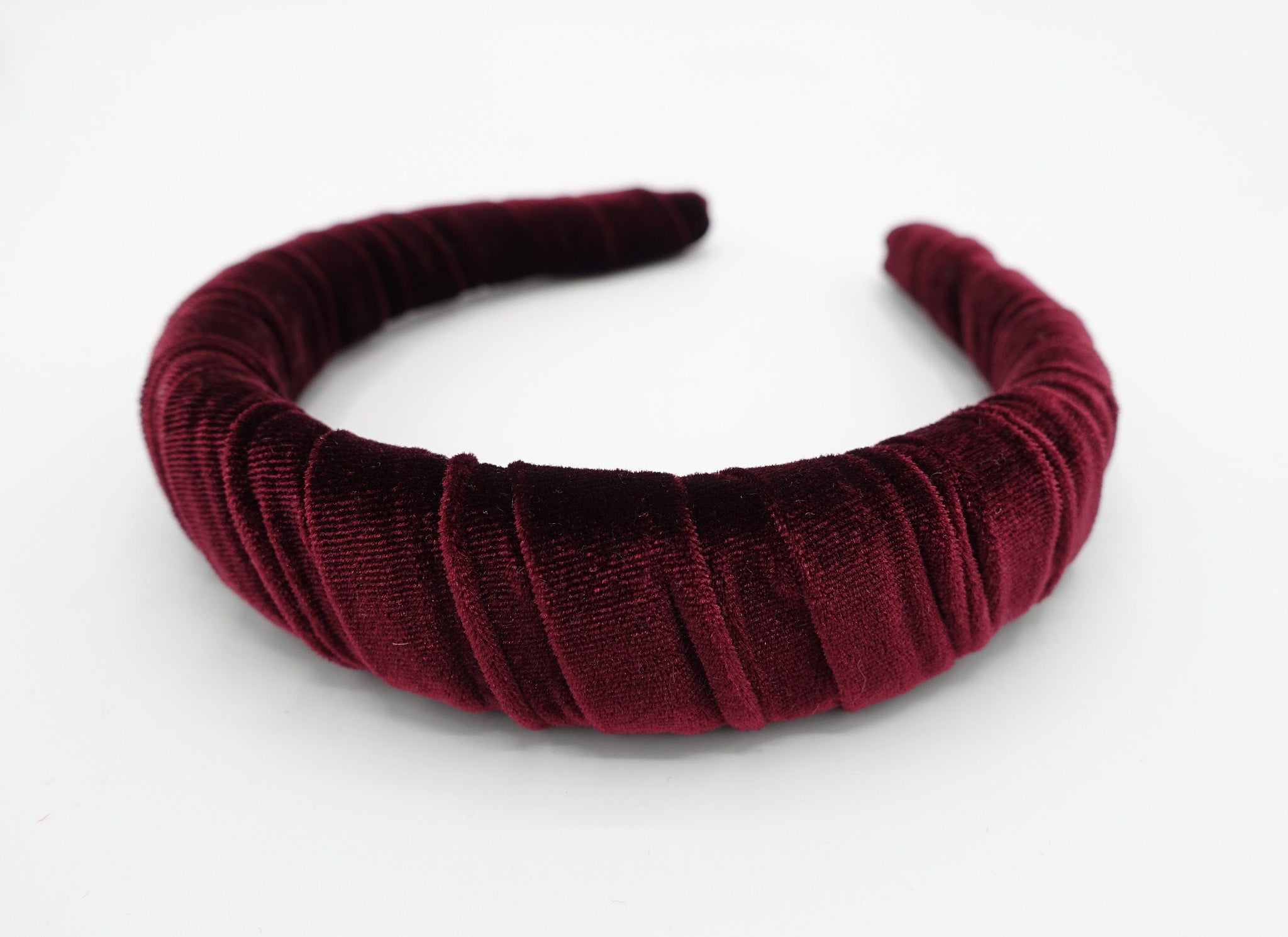 veryshine.com Headband Red wine velvet wrap padded headband fashion hair accessory for women