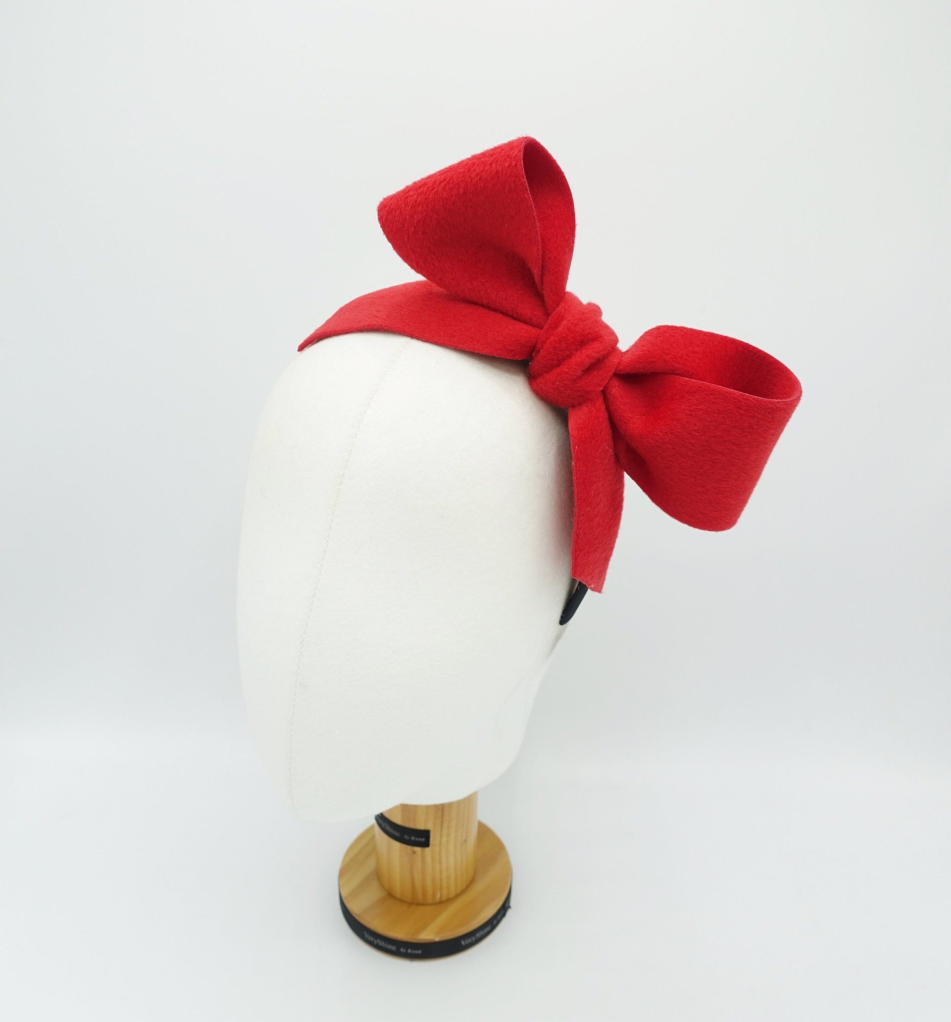 veryshine.com Headband Red woolen bow knot headband black hairband cute hair accessory for women