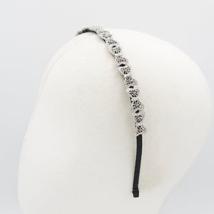 veryshine.com Headband rhinestone ribbon bow ellipse embellished headband thin crystal hairband bling women hair accessory