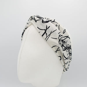 veryshine.com Headband rose print headband cross hair turban woman hair accessory