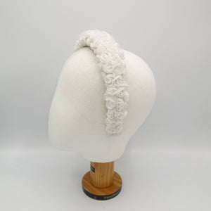 veryshine.com Headband rosebud padded headband arch flower pattern hairband cute hair accessory for women