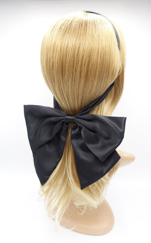 veryshine.com Headband satin headband, satin hair bow, bow headband, bridal hair accessory for women