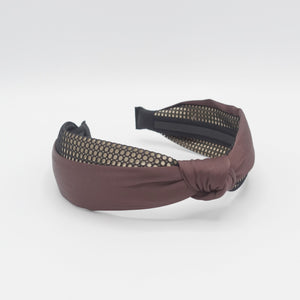 veryshine.com Headband satin knot headband mesh 2 tone hairband for women