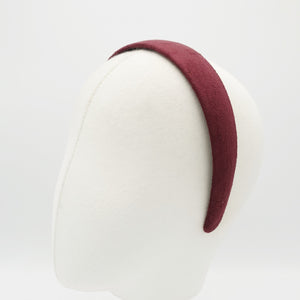 veryshine.com Headband solid suede fabric hairband medium width natural fashion headband