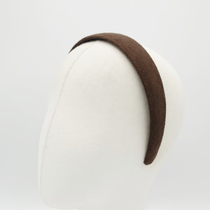 veryshine.com Headband solid suede fabric hairband medium width natural fashion headband