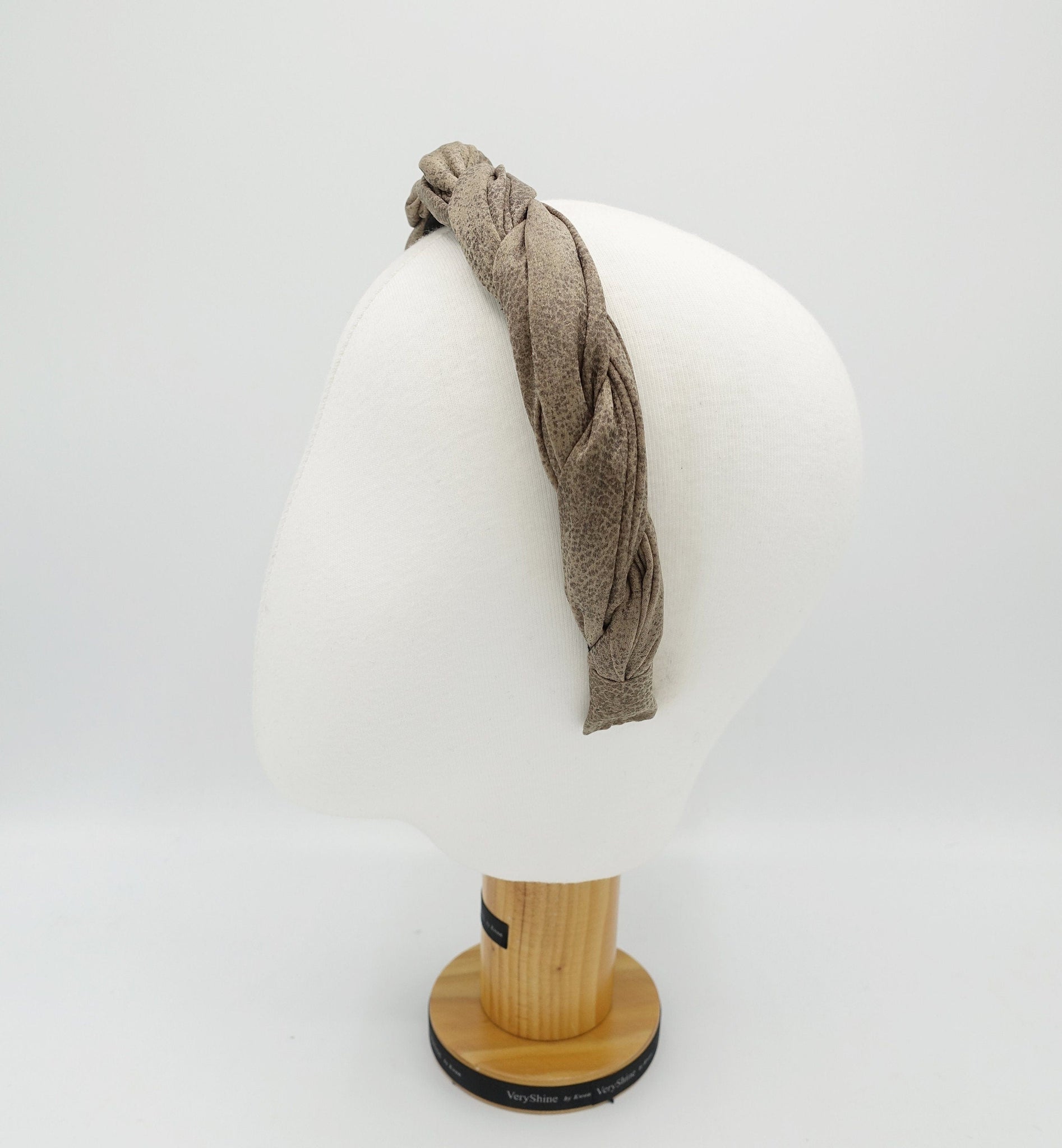 veryshine.com Headband suede cross 2 strand round braid headband Fall hair accessory for women
