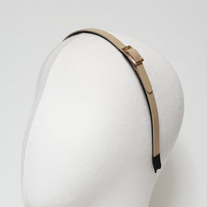veryshine.com Headband thin buckle leather headband simply style woman hairband