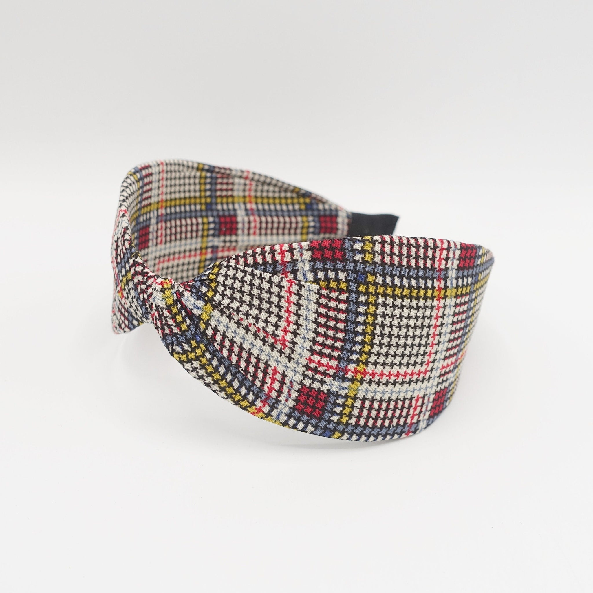 veryshine.com Headband tiny houndstooth headband plaid check twist hairband for women