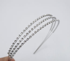 veryshine.com Headband triple rhinestone thin headband bling jewel hairband for women