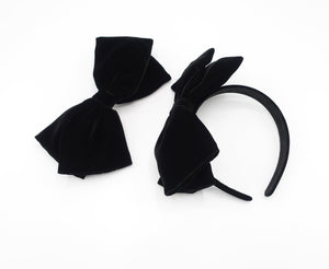 veryshine.com Headband velvet bow headabnd padded silk velvet bow hairband luxury women hair accessories