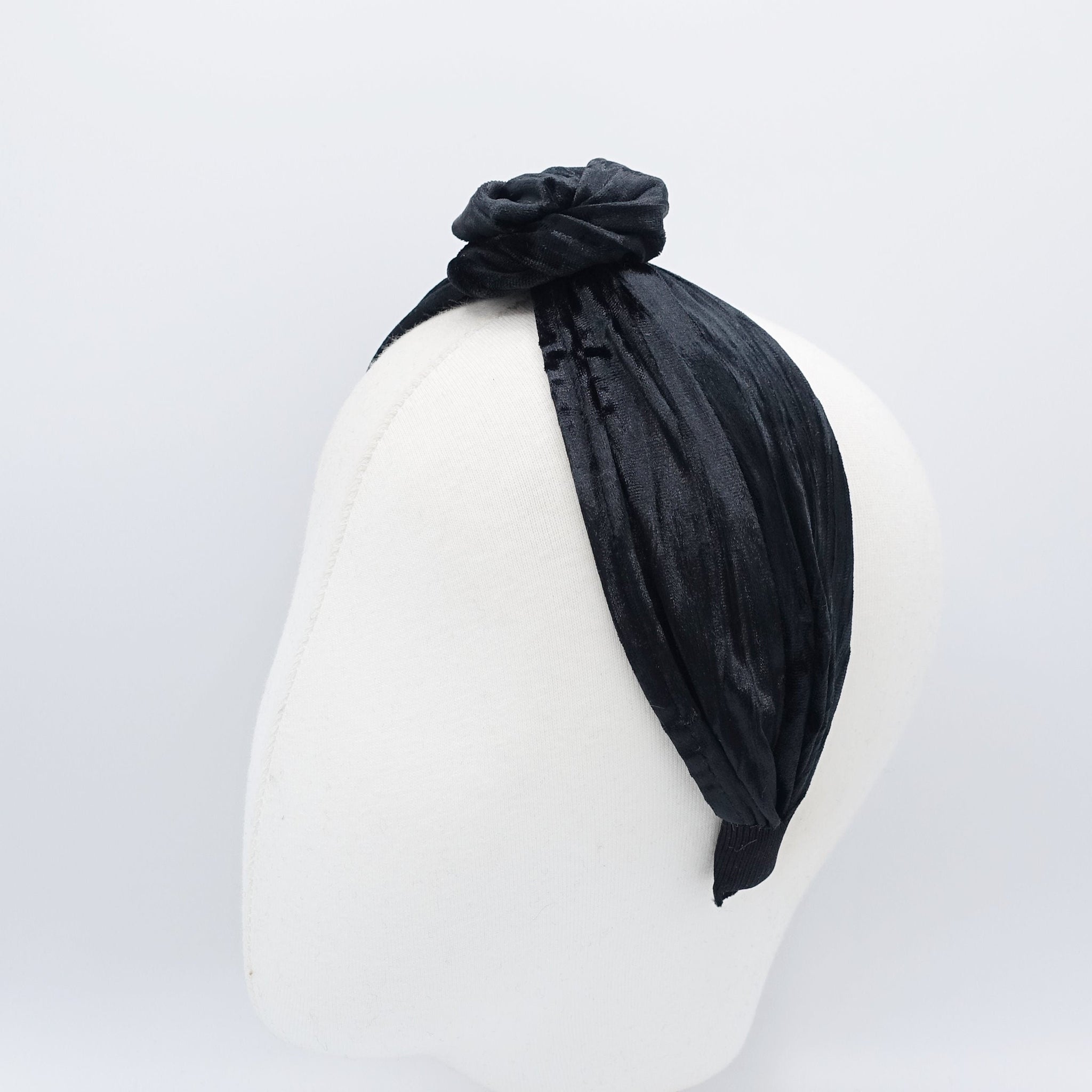 veryshine.com Headband velvet circle knot headband wired flower knot hairband women hair accessory