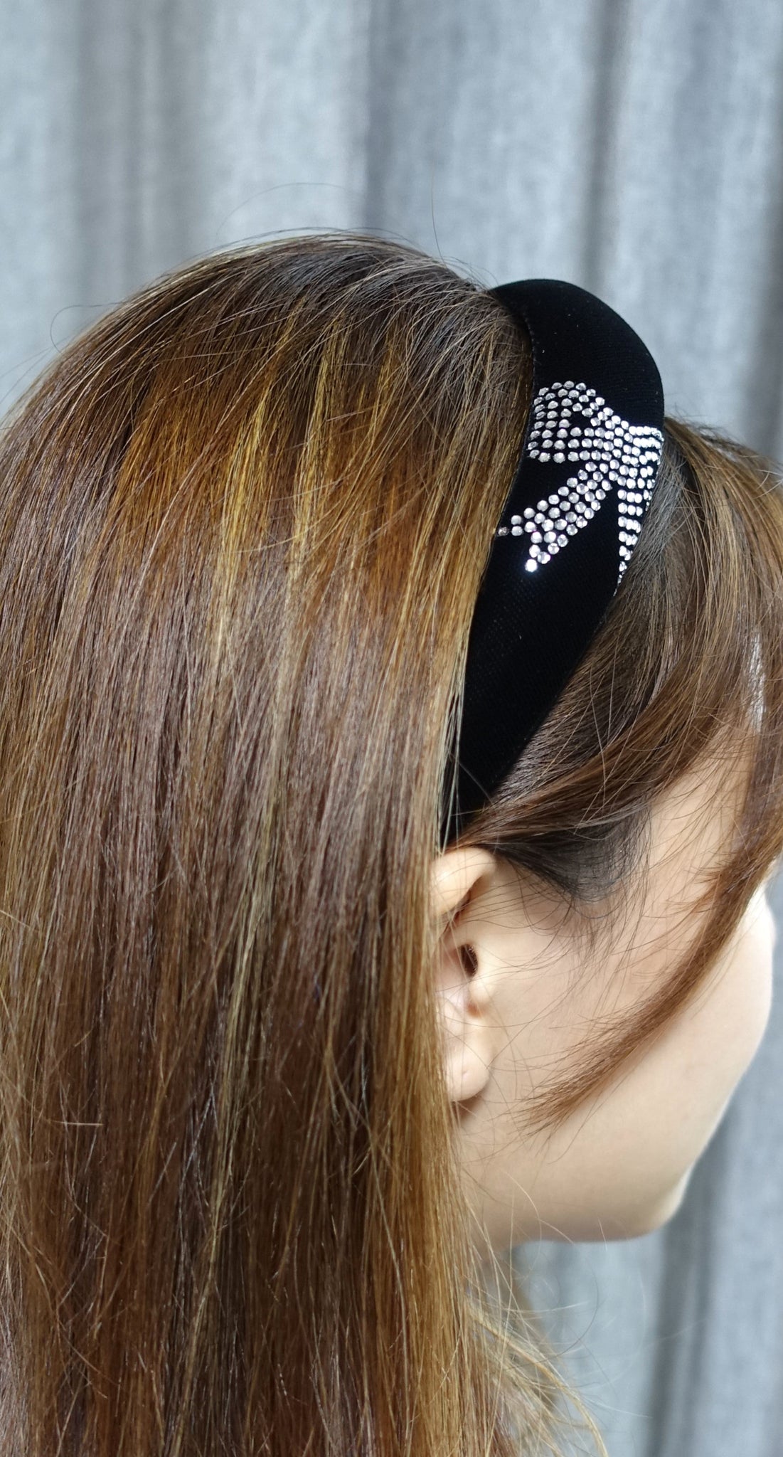 veryshine.com Headband velvet headband, hotfix headband, padded headband, bling ribbon hairband for women