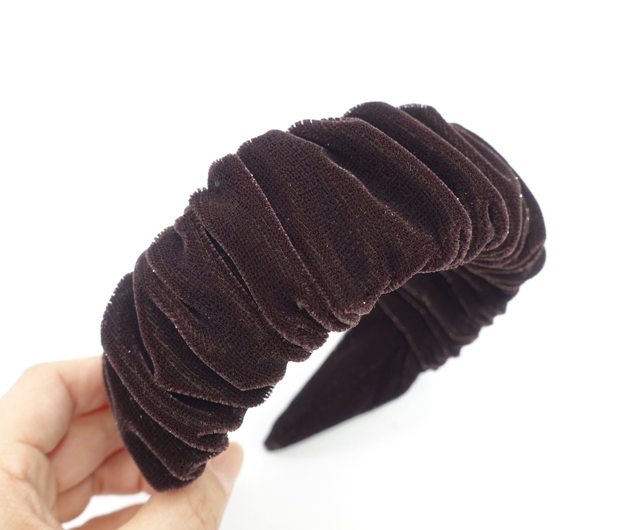 veryshine.com Headband velvet headband ruched hairband glittering fabric hair accessory shop for women