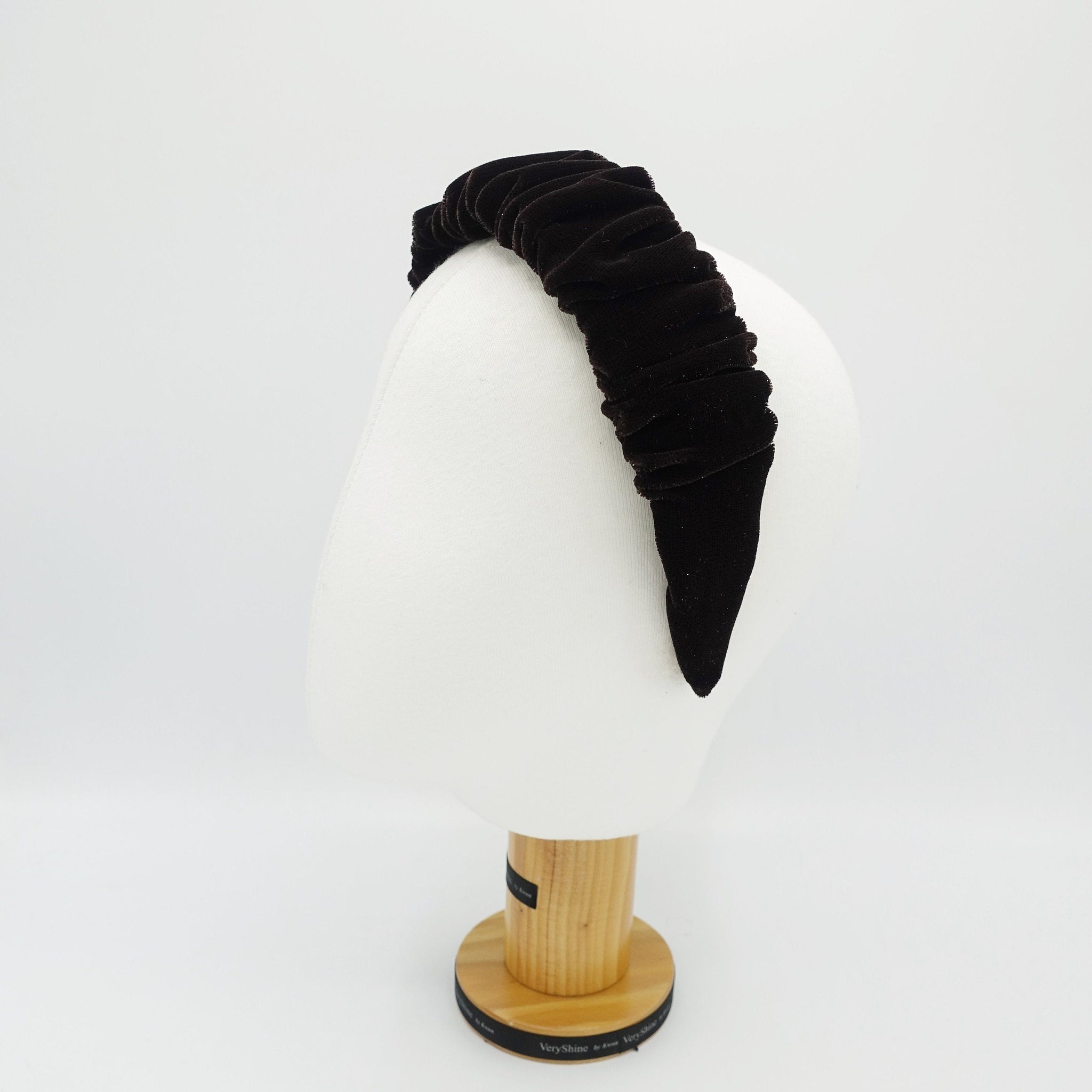 veryshine.com Headband velvet headband ruched hairband glittering fabric hair accessory shop for women