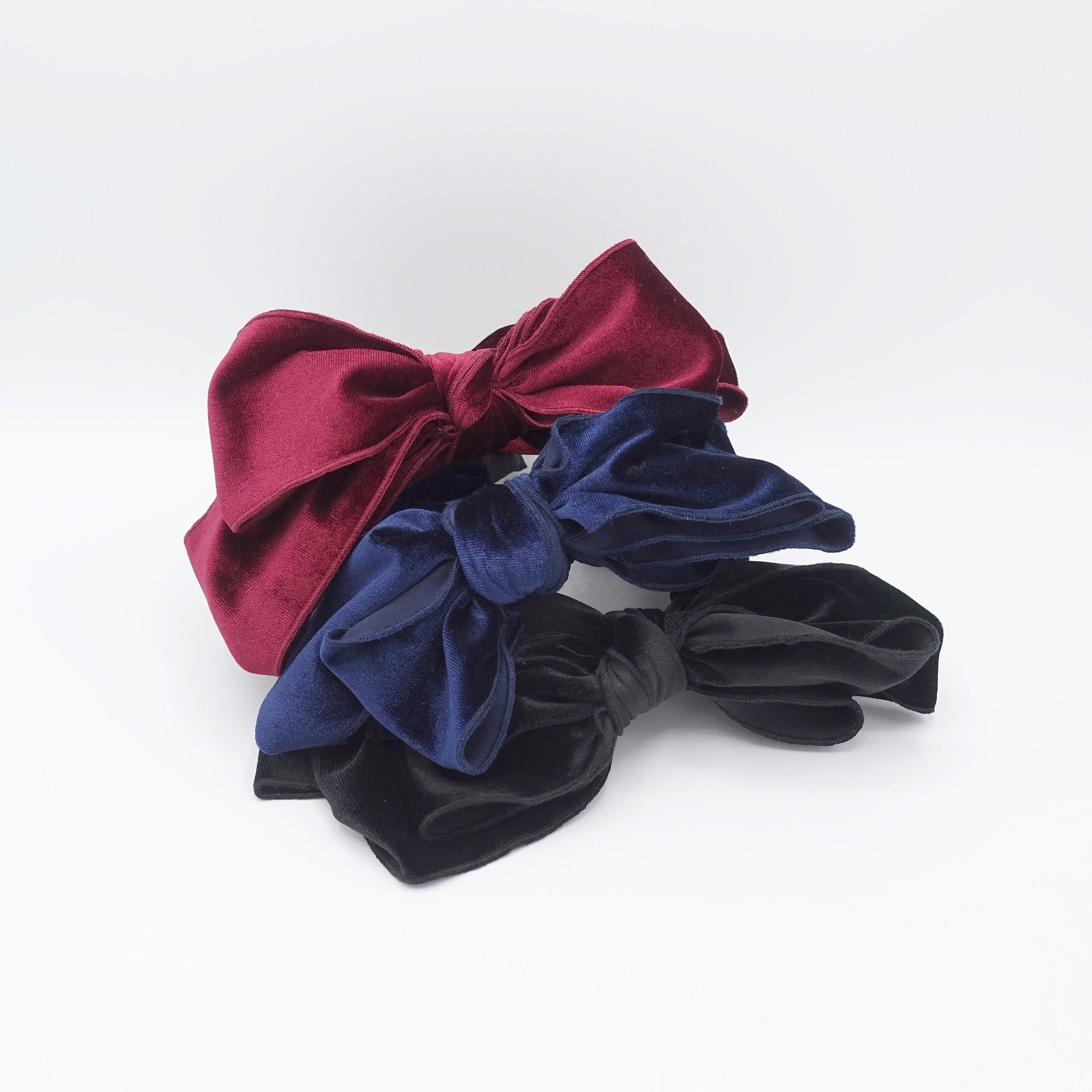 veryshine.com Headband velvet triple bow knot headband super stylish hairband for women
