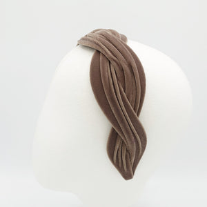 veryshine.com Headband velvet wave headband cross hairband for women