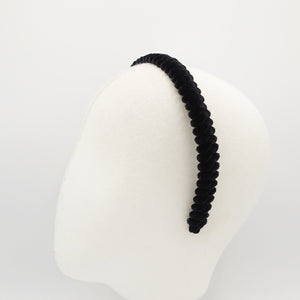 veryshine.com Headband velvet wrapped headband saw pattern hairband women hair accessory