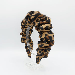 veryshine.com Headband volume wave chiffon headband leopard print stylish hairband women hair accessories