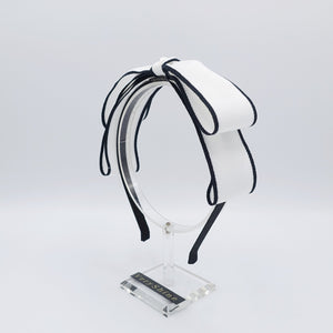 veryshine.com Headband White layered bow headband, narrow bow headband, hair bow shop for women