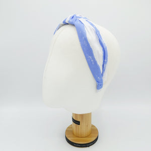 veryshine.com Headband wide stripe print headband knot hairband casual hair accessory for women