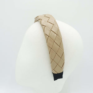 veryshine.com Headband widely plaited leather headband hairband casual women hair accessory