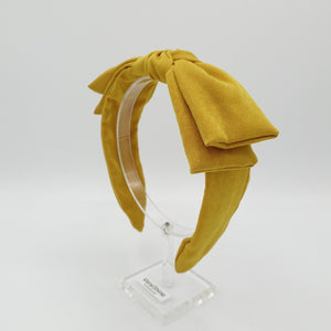 veryshine.com Headband Yellow layered bow headband wired bow hairband for women