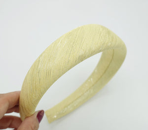 veryshine.com Headband Yellow metallic bling headband padded stylish fashion hairband for women