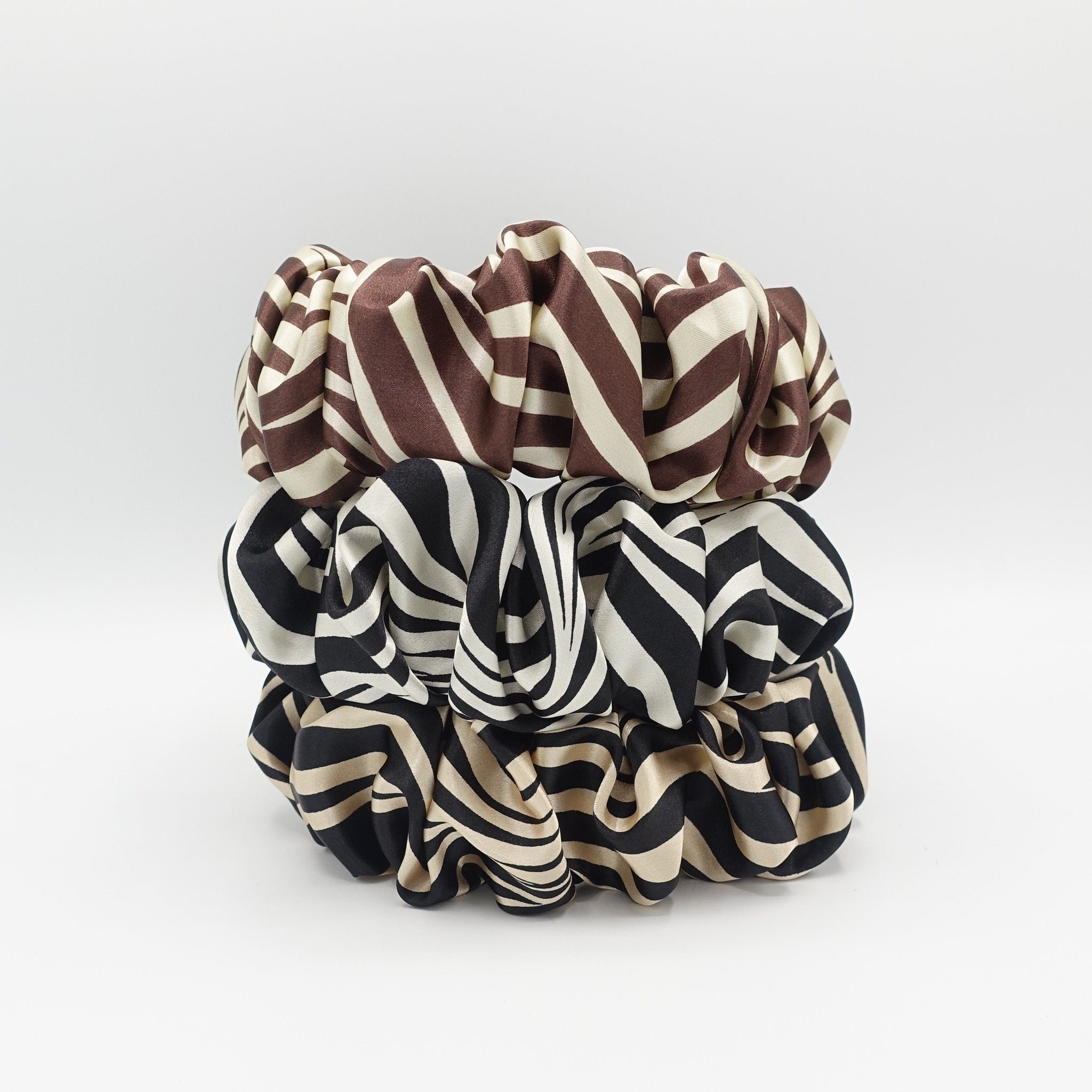 veryshine.com Headband zebra satin headband volume wave hairband stylish hair accessory