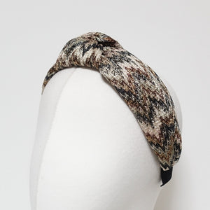 veryshine.com Headband zig zag stripe headband knot knit hairband stylish woman hair accessory