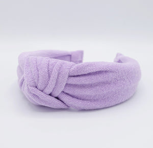 veryshine.com Headbands Lavender terry cloth top knot headband cozy fashion hairband for women