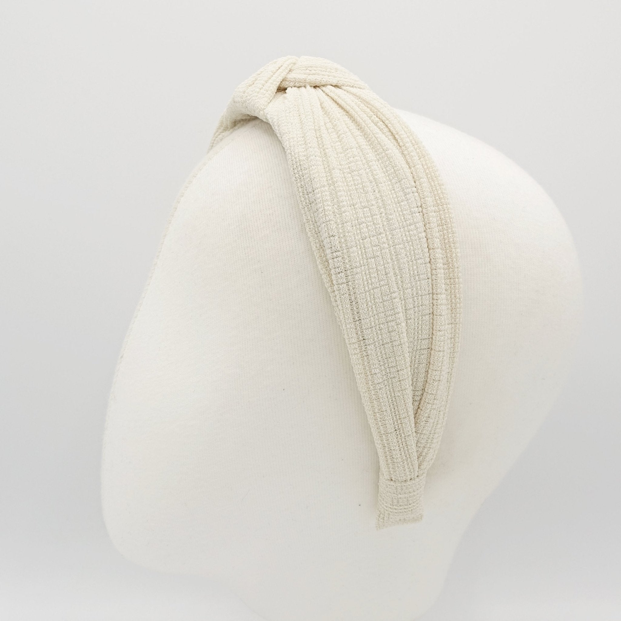 veryshine.com Headbands & Turbans Beige corrugated thin fabric headband knot hairband woman hair accessory