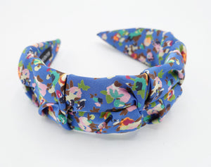 veryshine.com Headbands & Turbans Blue floral twist pleat headband cute hairband women hair accessory